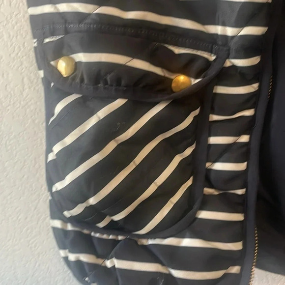 San Joy nautical striped quilted vest small - Picture 3 of 6